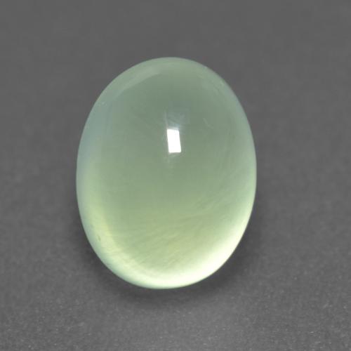 Light Green Prehnite Gem - 3ct Oval Cabochon (ID: 547614)