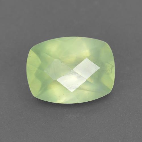 Verde amarillo Prehnite Gema - 1.4ct Tablero de Ajedrez en Forma Cojín (ID: 548078)