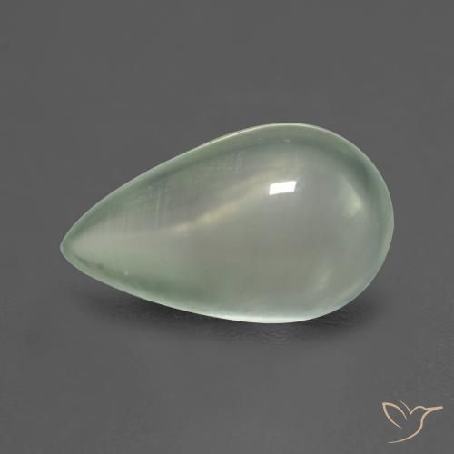 2.58 ct Green Prehnite Stone, Natural Prehnite in Pear Cabochon Shape for Sale