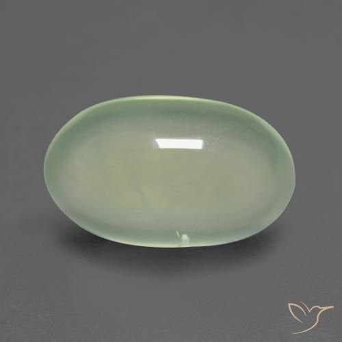 3.50ct Natural Pale Green Prehnite, Oval, Transparent