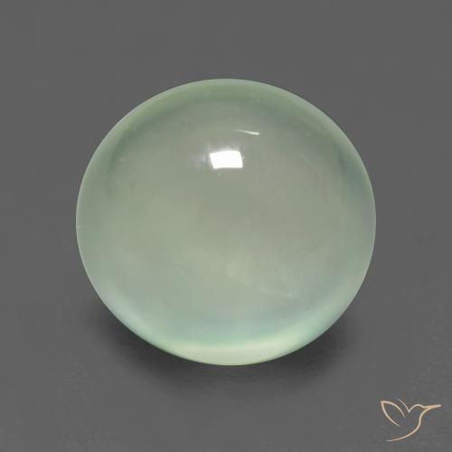 2.75ct Natural Very Light Sage Green Prehnite, Oval, Transparent