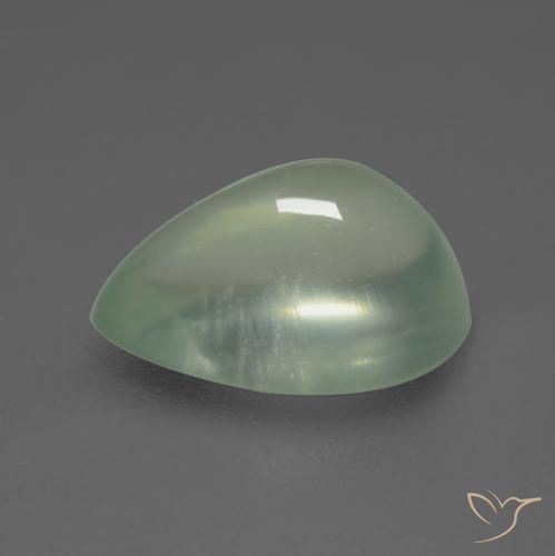 Prehnite Gemstone in 11.3 x 7.9 mm Size for Sale, Prehnite Stone in Light Pear Green Color