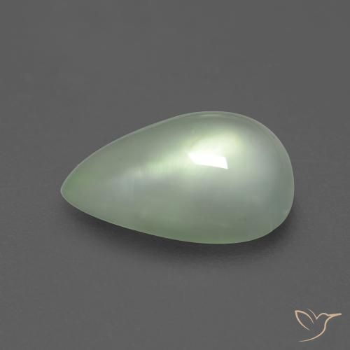 Prehnite Gemstone in 11.2 x 8 mm Size for Sale, Prehnite Stone in Light Pear Green Color