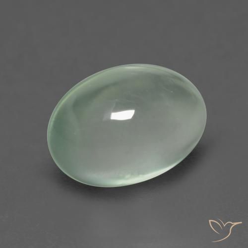 2.42 ct Green Prehnite Stone, Natural Prehnite in Oval Cabochon Shape for Sale