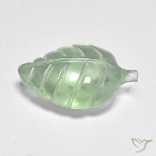 Prehnite Gemstone in 14.2 x 9.4 mm Size for Sale, Prehnite Stone in Very Light Green Color