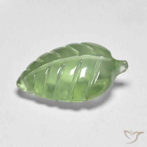 Prehnite Gemstone in 14 x 9 mm (calibrated) Size for Sale, Prehnite Stone in Yellowish Green Color