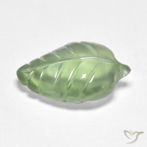 Prehnite Gemstone in 14.2 x 9.6 mm Size for Sale, Prehnite Stone in Pear Green Color