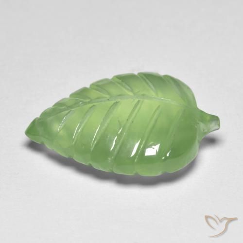 Prehnite Gemstone in 16.2 x 10.7 mm Size for Sale, Prehnite Stone in Yellowish Green Color