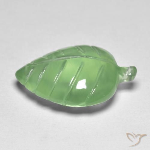 Prehnite Gemstone in 17.7 x 11.9 mm Size for Sale, Prehnite Stone in Lime Green Color