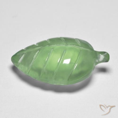 Prehnite Gemstone in 18.1 x 16.9 mm Size for Sale, Prehnite Stone in Yellowish Green Color