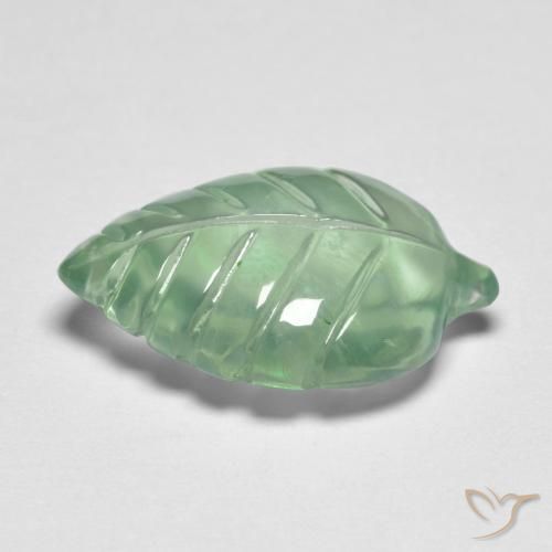 Prehnite Gemstone in 16.3 x 10.9 mm Size for Sale, Prehnite Stone in Light Yellow Green Color