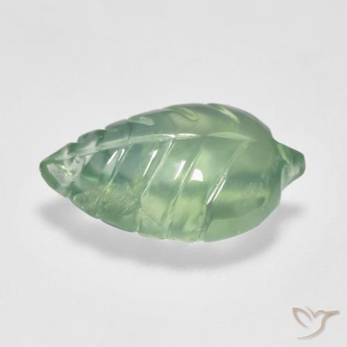 Prehnite Gemstone in 14 x 9 mm (calibrated) Size for Sale, Prehnite Stone in Light Yellow Green Color