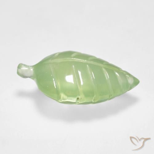 Prehnite Gemstone in 17.4 x 11.1 mm Size for Sale, Prehnite Stone in Pale Pear Green Color