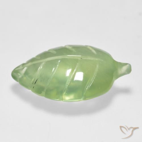 Prehnite Gemstone in 17.2 x 11.5 mm Size for Sale, Prehnite Stone in Medium Green Color