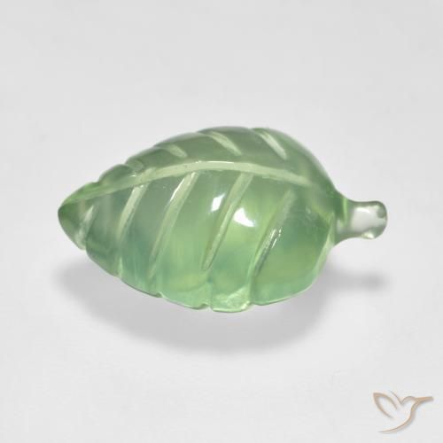 Prehnite Gemstone in 15.2 x 10.8 mm Size for Sale, Prehnite Stone in Pear Green Color