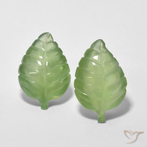 13.68 ct Carved Prehnite, 17.7 x 11.3 mm From South Sea, Photo A
