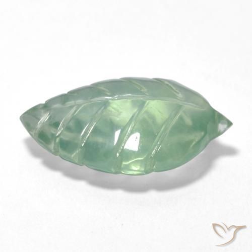 Prehnite Gemstone in 15.9 x 10.7 mm Size for Sale, Prehnite Stone in Light Pear Green Color