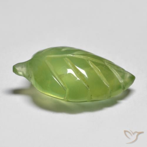Prehnite Gemstone in 17.3 x 11.6 mm Size for Sale, Prehnite Stone in Lime Green Color