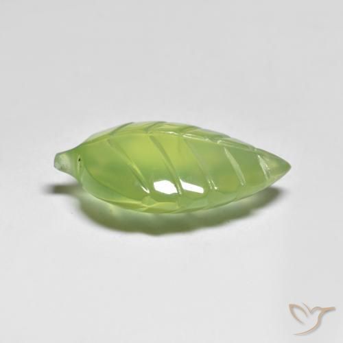 Prehnite Gemstone in 19.1 x 12.7 mm Size for Sale, Prehnite Stone in Light Lively Green Color