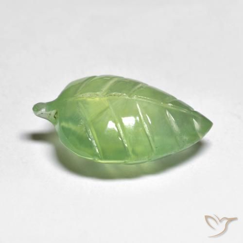 Prehnite Gemstone in 17.8 x 12.4 mm Size for Sale, Prehnite Stone in Olive Green Color