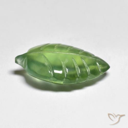 Prehnite Gemstone in 17.6 x 11.4 mm Size for Sale, Prehnite Stone in Pear Green Color