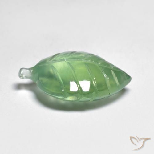 Prehnite Gemstone in 17.3 x 11.8 mm Size for Sale, Prehnite Stone in Warm Green Color