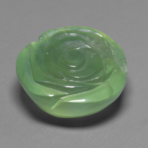 Prehnite Gemstone in 15.6 x 14.6 mm Size for Sale, Prehnite Stone in Medium Green Color