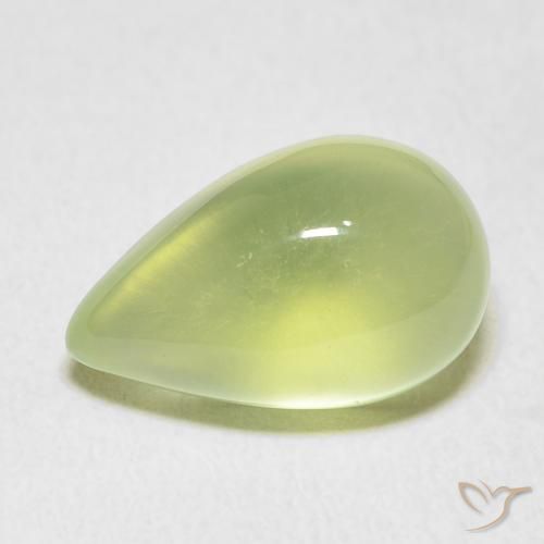 7.33ct Natural Lime Green Prehnite, Pear Shape, Transparent