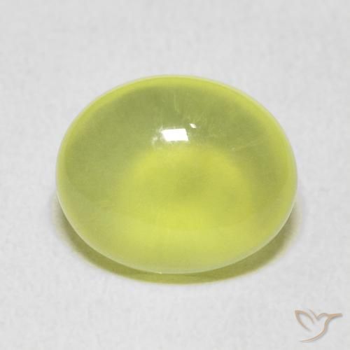 4.85ct Natural Lime Green Prehnite, Oval, Transparent