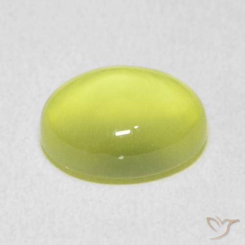 Prehnite Gemstone in 12 x 10 mm (calibrated) Size for Sale, Prehnite Stone in Lime Green Color
