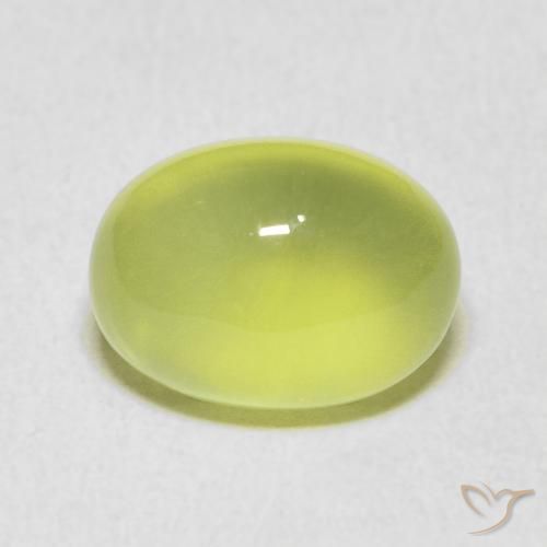 5.96ct Natural Lime Green Prehnite, Oval, Transparent