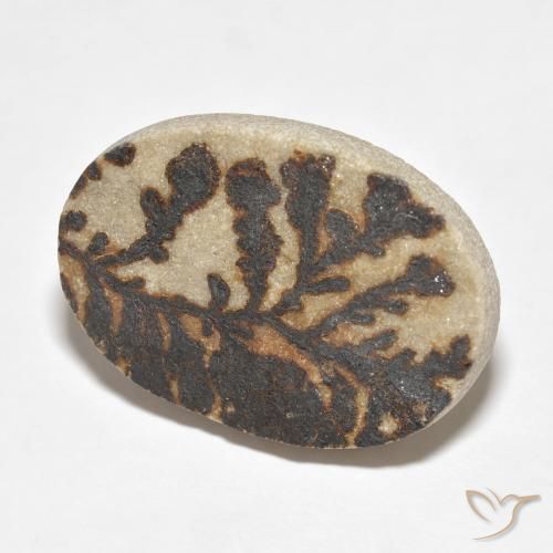 26.52 ct Multicolor Psilomelane Dendrite Stone, Natural Psilomelane Dendrite in Oval Cabochon Shape for Sale