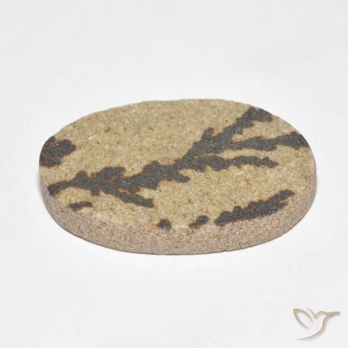 Psilomelane Dendrite Gemstone in 25.3 x 16.8 mm Size for Sale, Psilomelane Dendrite Stone in Multicolor Color