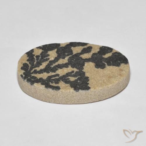 Psilomelane Dendrite Gemstone in 31.2 x 20.4 mm Size for Sale, Psilomelane Dendrite Stone in Multicolor Color