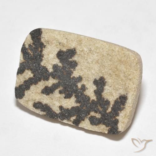 18.24 ct Multicolor Psilomelane Dendrite Stone, Natural Psilomelane Dendrite in Cushion Cabochon Shape for Sale