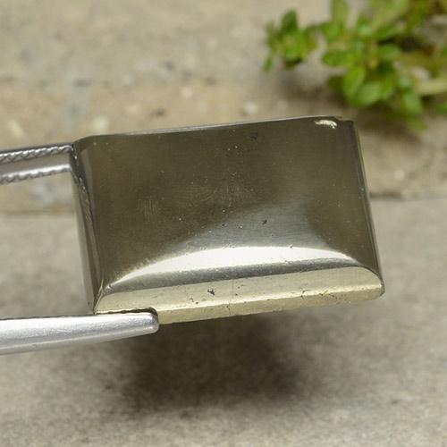 Pyrite Gemstone in 20.6 x 16.2 mm Size for Sale, Pyrite Stone in Gold Color