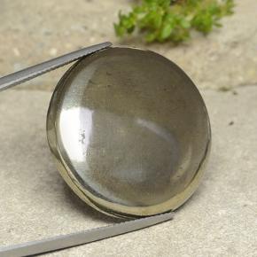 62.09 ct Yellow Pyrite Stone, Natural Pyrite in Round Cabochon Shape for Sale