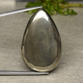 51.7ct Pear Cabochon Gold Pyrite Gem for sale 51.7ct Pear Cabochon Gold Pyrite Gem (ID: 486791)