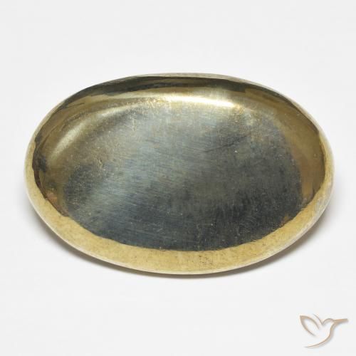 Pirite ovale da 40,3 ct, 27,7 x 18,4 mm dalla Russia, Photo A