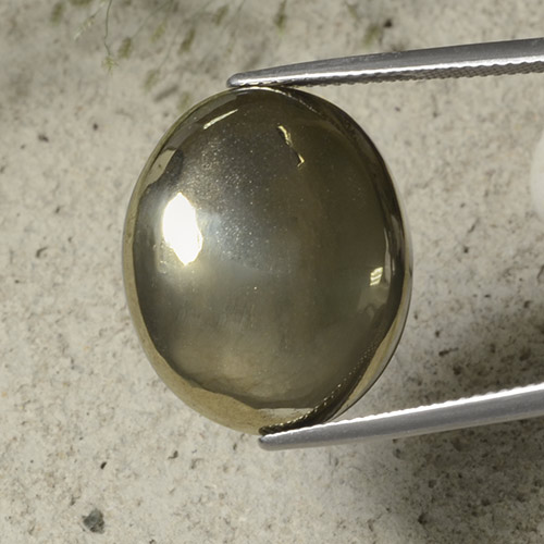 Oro Pirita Gema - 29.6ct Cabujón Óvalo (ID: 487105)
