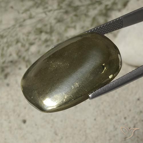 Pyrite Gemstone in 27 x 20 mm (calibrated) Size for Sale, Pyrite Stone in Gold Color