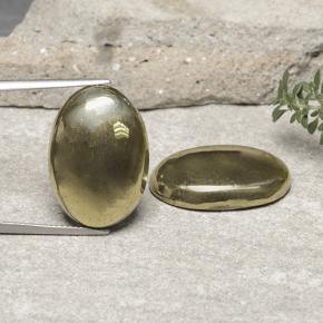 52.3ct Oval Cabochon Gold Pyrite for sale thumb image of 52.3ct Oval Cabochon Gold Pyrite (ID: 488147)