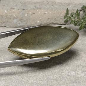 Pyrite Gemstone in 40.3 x 20.3 mm Size for Sale, Pyrite Stone in Gold Color