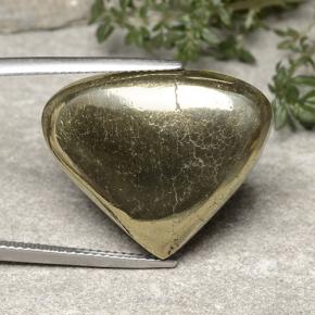 Pyrite Gemstone in 24.2 x 19.9 mm Size for Sale, Pyrite Stone in Multicolor Black and Gold Color