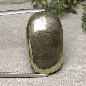 Золотой Пирит Камень - 22.3ct Овал Кабошон (ID: 488155)