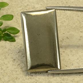 16.04 ct Yellow Pyrite Gemstone, Pyrite Gem in Baguette Cabochon Shape for Sale.