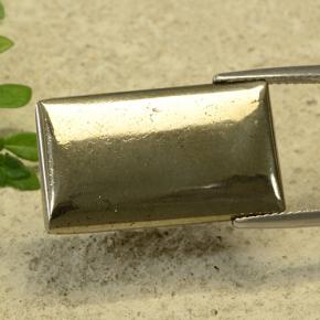 16.04 ct Yellow Pyrite Stone, Natural Pyrite in Baguette Cabochon Shape for Sale