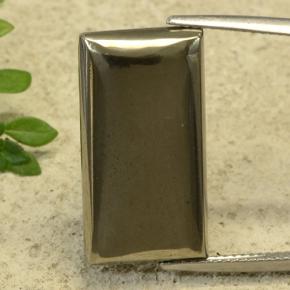 19.66 ct Yellow Pyrite Gemstone, Pyrite Gem in Baguette Cabochon Shape for Sale.