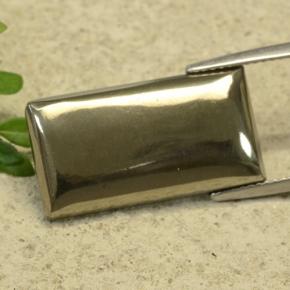 19.66 ct Yellow Pyrite Stone, Natural Pyrite in Baguette Cabochon Shape for Sale