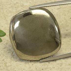 29.69 ct Yellow Pyrite Stone, Natural Pyrite in Cushion Cabochon Shape for Sale